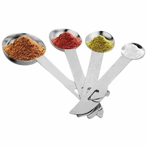 Stainless Steel 4 Measuring Cups 4 Measuring Spoons