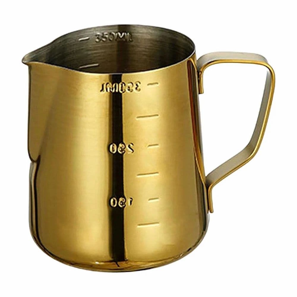 Milk Frothing Pitcher with Scale Golden