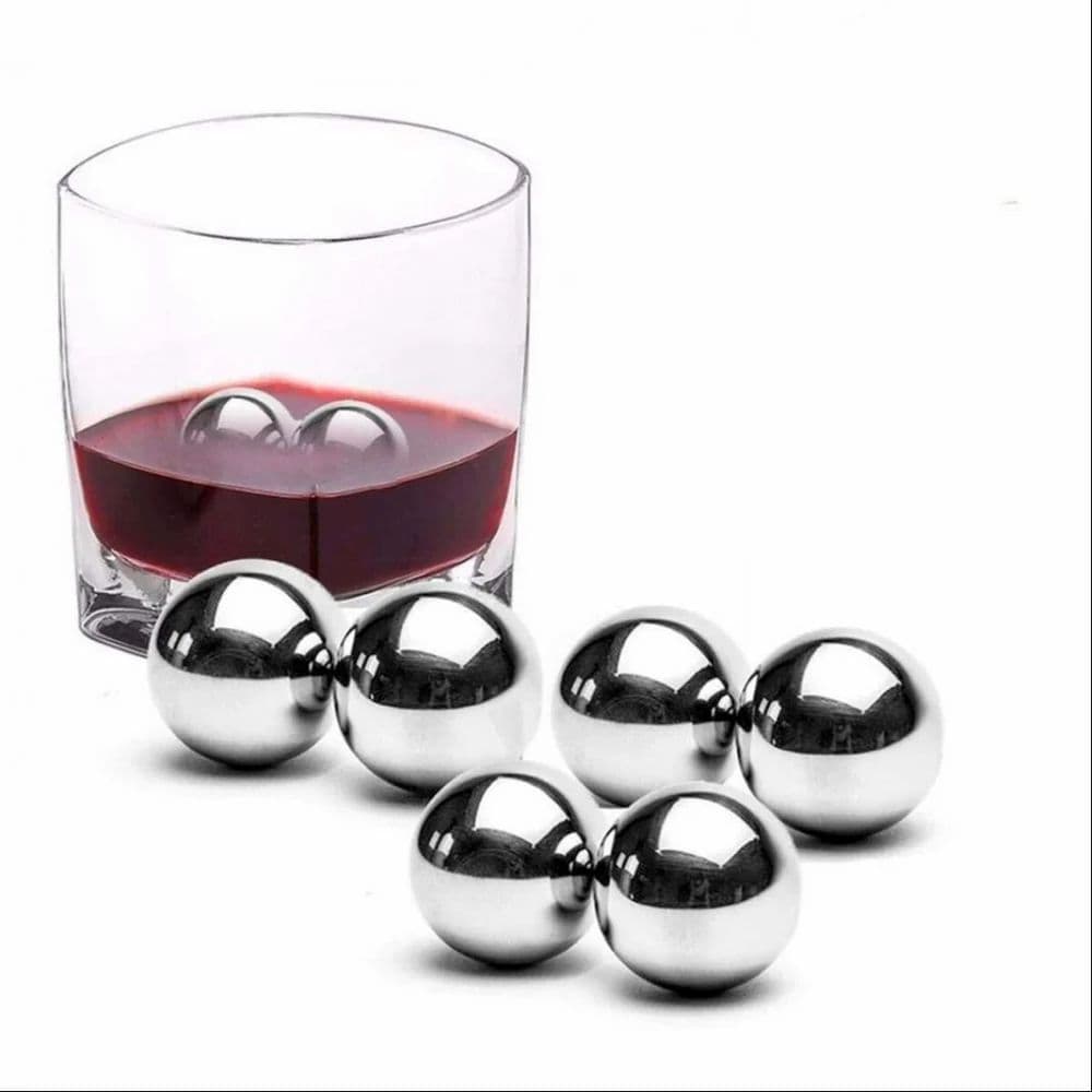 Steel Ice Cube Golf Ball Whiskey Stones Round